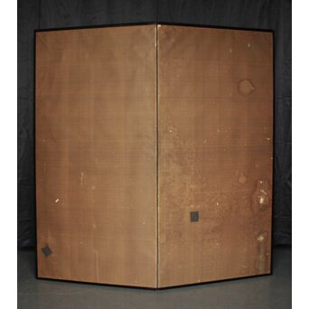 竹内盧風 芭蕉図 銀地屏風　Z920 