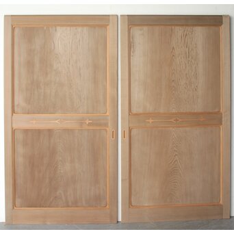 神代杉一枚板帯戸 4枚1組　B1129 CD　ウラ