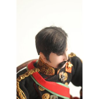 京都丸平 大木平蔵 大将人形 明治天皇陛下 共箱　U420 