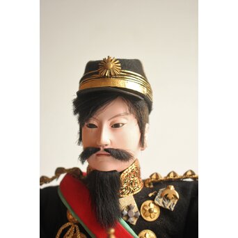 京都丸平 大木平蔵 大将人形 明治天皇陛下 共箱　U420 