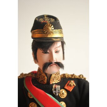 京都丸平 大木平蔵 大将人形 明治天皇陛下 共箱　U420 