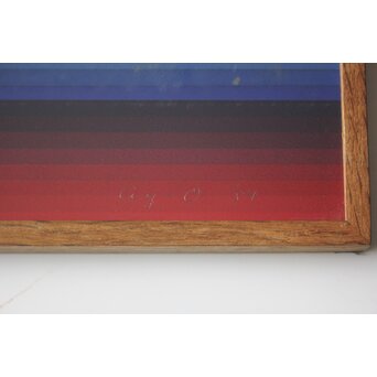 靉嘔  GRADATION RAINBOW シルクスクリーン 額装　Z927 