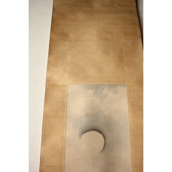 鈴木百年 牛若丸と弁慶 双幅掛軸　Z928 