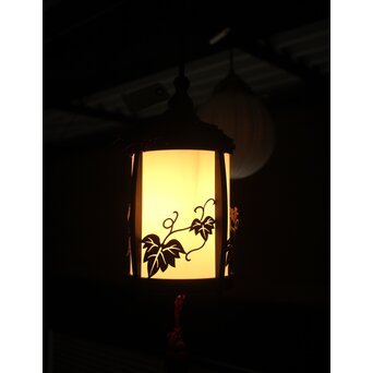 蔦文 銅装飾電笠　A564