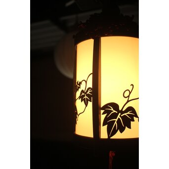 蔦文 銅装飾電笠　A564 