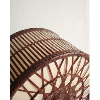 三世 和田和一斎 篭電燈傘 竹編　U421 