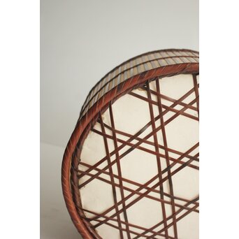 三世 和田和一斎 篭電燈傘 竹編　U421 