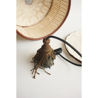 三世 和田和一斎 篭電燈傘 竹編　U421 