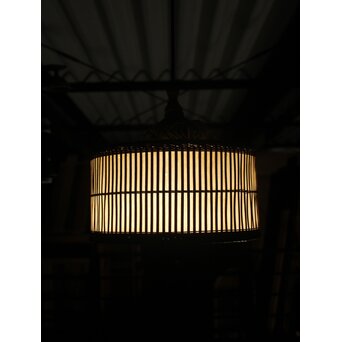 三世 和田和一斎 篭電燈傘 竹編　U421 