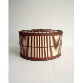 三世 和田和一斎 篭電燈傘 竹編　U421 