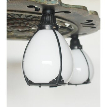 鳳凰紋 4灯シャンデリア照明　A566 