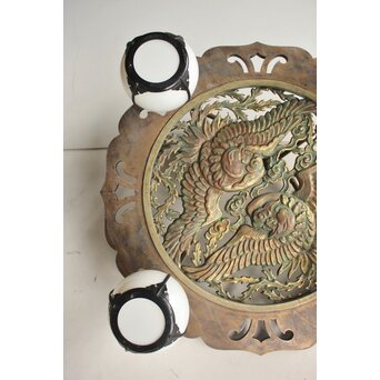 鳳凰紋 4灯シャンデリア照明　A566 