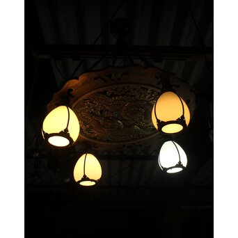 鳳凰紋 4灯シャンデリア照明　A566 