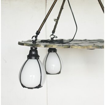 鳳凰紋 4灯シャンデリア照明　A566 