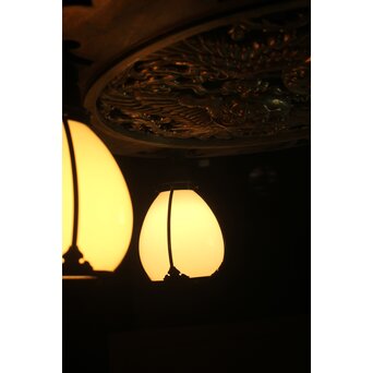 鳳凰紋 4灯シャンデリア照明　A566 