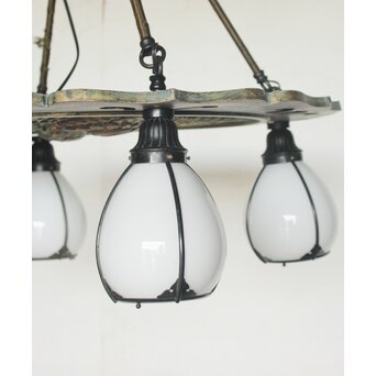 鳳凰紋 4灯シャンデリア照明　A566 