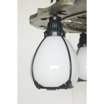 鳳凰紋 4灯シャンデリア照明　A566 