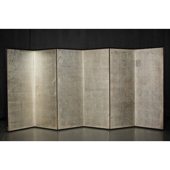 中型六曲銀屏風　Z929