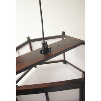 松本民芸家具か 六角ペンダント照明　A0569 