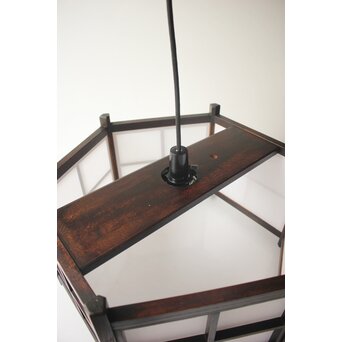 松本民芸家具か 六角ペンダント照明　A0569 