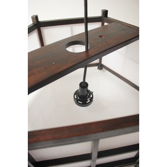 松本民芸家具か 六角ペンダント照明　A0569 