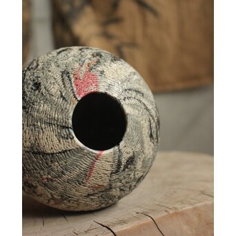 松井康成 象裂紋花瓶　P646 