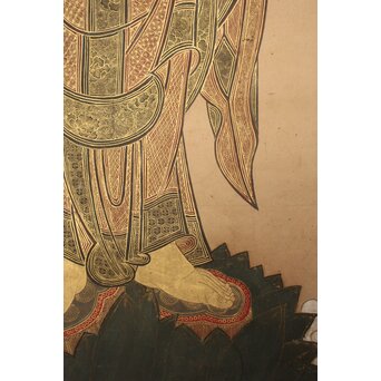 阿弥陀如来 来迎図 紙本掛軸　Z933 