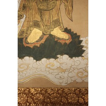 阿弥陀如来 来迎図 紙本掛軸　Z933 