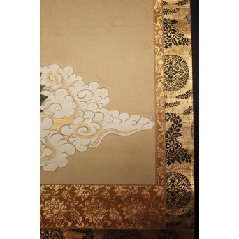 阿弥陀如来 来迎図 紙本掛軸　Z933 