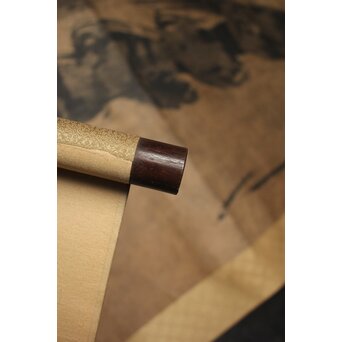 鉄杖和尚筆 「雄」水墨一字　Z938 