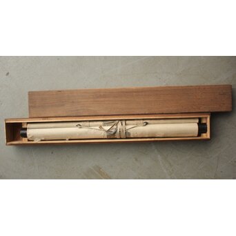 水墨画 古画 竹虎 紙本掛軸　Z941 