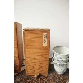 倣 安南意 真葛窯  二十四孝之画 急瓶 煎茶碗　P648 