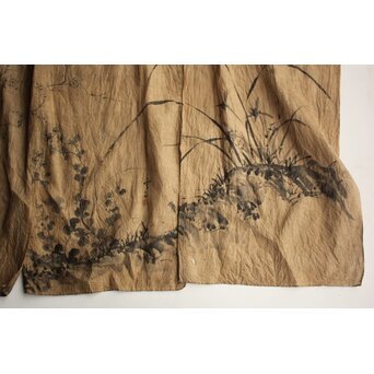 暖簾 水墨画　U423 