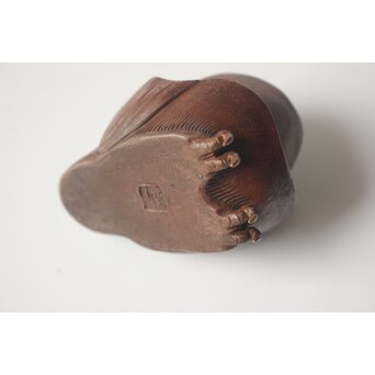 西村春湖 木兎 備前焼 香合　P649 