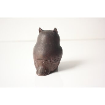 西村春湖 木兎 備前焼 香合　P649 