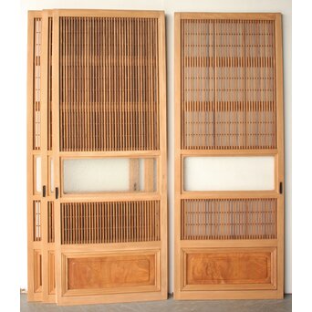 障子枠付 細身格子戸 4枚1組　L1221