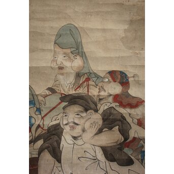 七福神図 紙本掛軸　Z946 