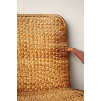 山川ラタン 籐肘掛椅子 2脚1組　T483 