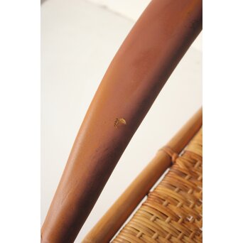 山川ラタン 籐肘掛椅子 2脚1組　T483 