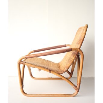 山川ラタン 籐肘掛椅子 2脚1組　T483 