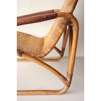 山川ラタン 籐肘掛椅子 2脚1組　T483 