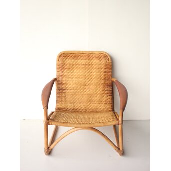 山川ラタン 籐肘掛椅子 2脚1組　T483 