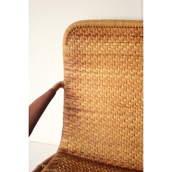 山川ラタン 籐肘掛椅子 2脚1組　T483 