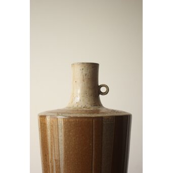 宮之原謙 斑釉蛇の目花生　P651 