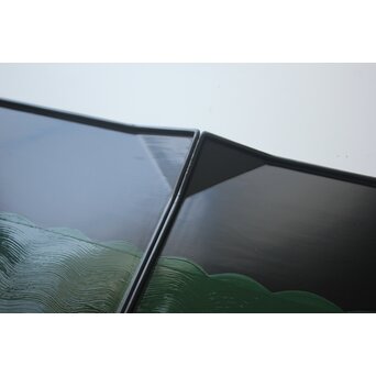 輪島塗 緑青海波文 膳 五客　Q410 