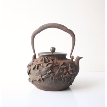 花鳥 鉄瓶 湯沸　M490