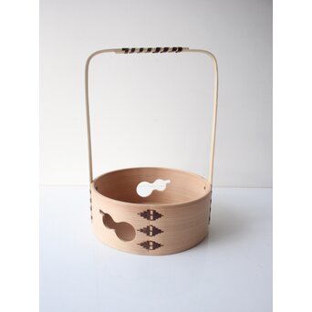 柴田慶信 瓢透莨盆 曲げわっぱ 伝統工芸　X650