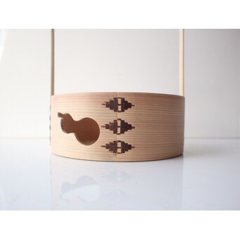 柴田慶信 瓢透莨盆 曲げわっぱ 伝統工芸　X650 