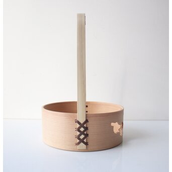 柴田慶信 瓢透莨盆 曲げわっぱ 伝統工芸　X650 