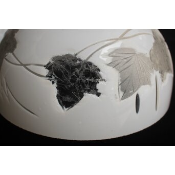 古手 白被切子電笠 2個1組　A0571 